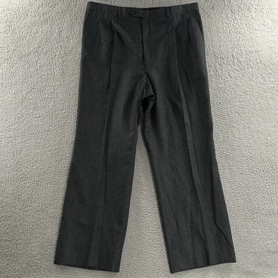 Pantalones de vestir Burberrys para hombre gris talla 40x30 a rayas lana vintage Foto 1 de 4