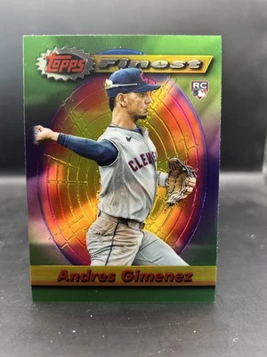 2021 Topps Finest Flashbacks #85 Andres Gimenez RC - Image 1 of 2