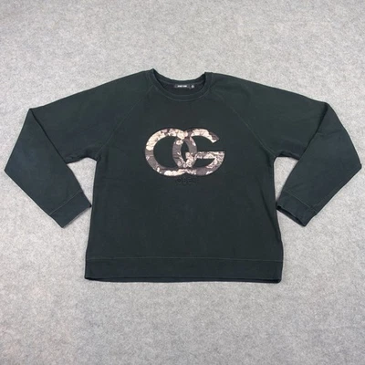 Obey 卫衣男式大号黑色花卉 OG 圆领套衫毛衣 NO89 Y2K 复古 — 第 1/4 张图片