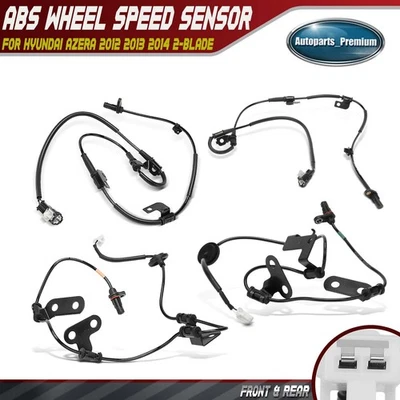 4x Sensores de velocidad de rueda ABS delanteros y traseros con arnés de cableado para Hyundai Azera 12-14 Foto 1 de 4