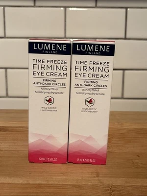 Nuevo Lote de 2 Lumene Finland Time Freeze Crema Reafirmante para Ojos Anti-Ojeras 0.5 Foto 1 de 4