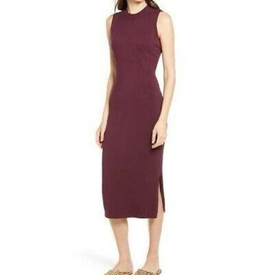 Nordstrom Chelsea28 Vestido Suéter Midi Sin Mangas Mujer’s Grande Borgoña $119 Foto 1 de 4