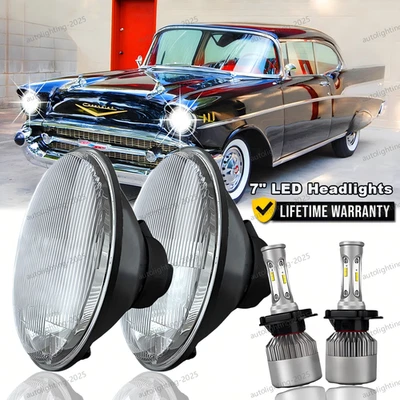 Faros LED redondos 130W 7" haz alto/bajo para Chevrolet Bel Air 1950-1957 2 un. Foto 1 de 4