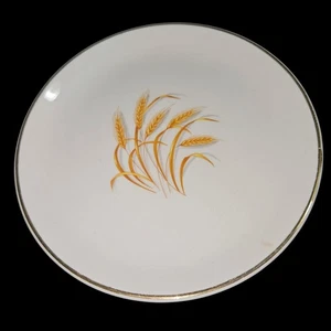 Golden Wheat 6" Plates Set of 3 – 22K Gold Trim USA Vintage Dinnerware - Picture 1 of 6