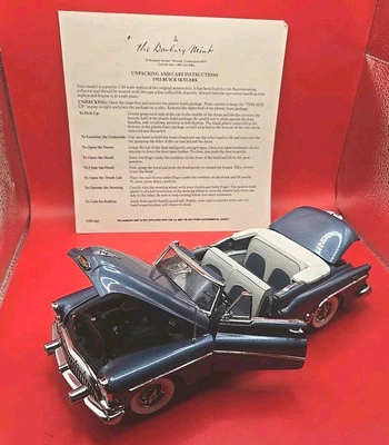 Buick Skylark 1953 convertible fundido a presión Danbury como nuevo 1:24 con vitrina azul Rd Foto 1 de 4