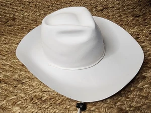 Weißer Cowboyhut Filz Westernhut Cowgirlhut Erwachsene Junggesellinnenabschied Kostüm  - Bild 1 von 10