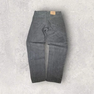 Vintage Levis 550 Relaxed Fit Baggy Black Denim Jeans Orange Tab Mens 36x32 USA - Picture 1 of 12