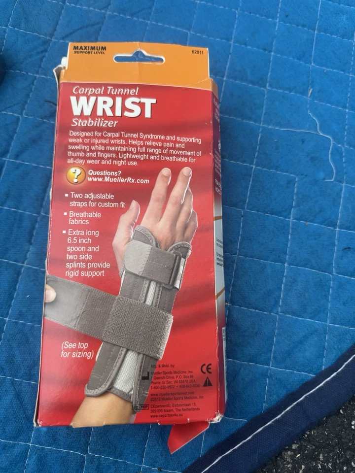 Carpal Tunnel Wrist Stabilizer Large/XL Fits Right Or Left Hand NEW - Image 1 of 1