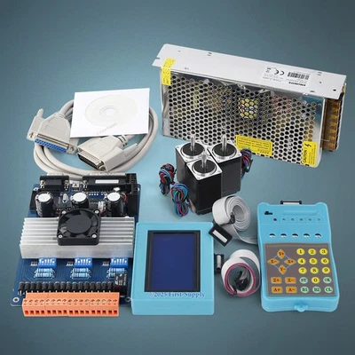ENGMATE 3 Axis CNC Kit TB6600 Driver HB Nema11 13oz-in Motor 12V PSU For DIY - Image 1 of 4