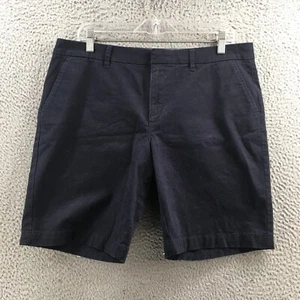 Tommy Hilfiger Chino Short Pants Womens 12 Solid Blue Mid Rise Zip Fly Casual - Picture 1 of 14