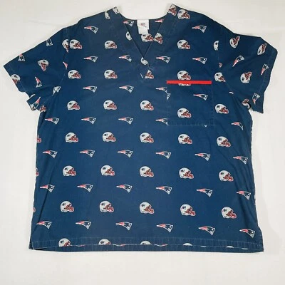 Blusa Scrub Dubz New England Patriots Feminina Grande Scrub Dubz Top NE Pats - Imagem 1 de 4