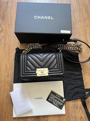 Nuevo Chanel 20P 2020 niño pequeño caviar acolchado Chevron LGHW conjunto completo Foto 1 de 4