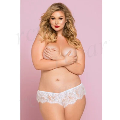 Nuevo braguita de encaje para mujer lencería sexy regalo íntimo amor 1X/2X 3X/4X Blanco 10761X Foto 1 de 4