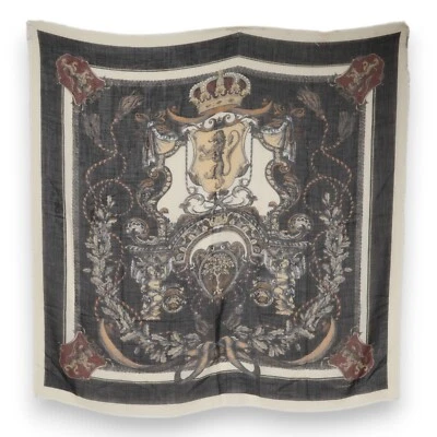 DOLCE & GABBANA Bufanda Multicolor Estampado Cachemira Foulard 135cm x 135cm 950usd Foto 1 de 4