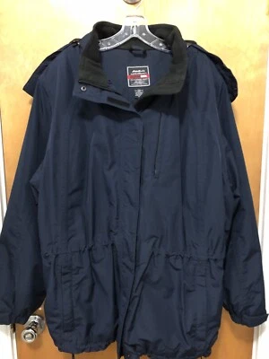 Chaqueta Abrigo Eddie Bauer Weatheredge Aislamiento Térmico Azul Con Capucha Para Mujer’s 3X Foto 1 de 4