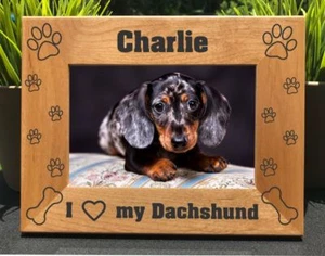 Personalized Engraved // Dachshund // Picture Frame - Picture 1 of 4