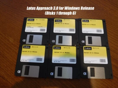 Lotus Approach  3.0 for Windows 3.5” Floppy Disk Disks 1-6 - Image 1 of 2