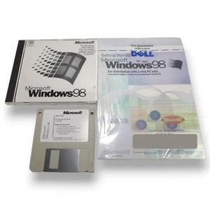 Microsoft Windows 98 Full Installation Set - Boot Disk, Getting Started guide - Picture 1 of 2