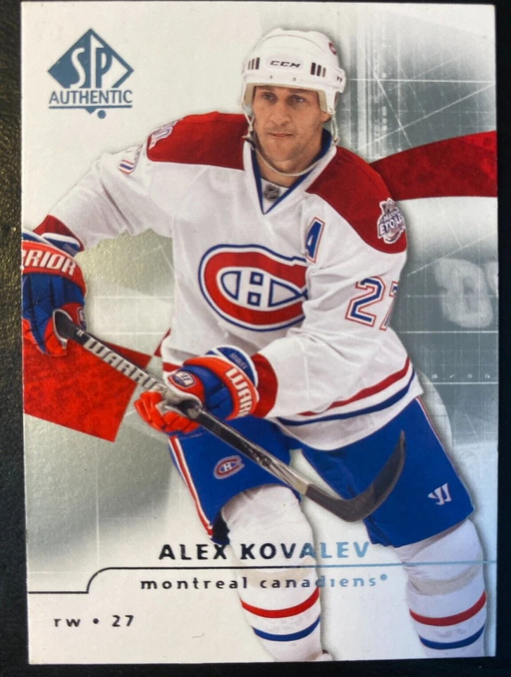 Alex Kovalev 2008-09 SP Authentic Upper Deck #99 Montreal Canadiens - Image 1 of 2