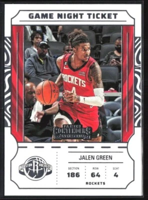 2022-23 Panini Contenders - Game Night Ticket #17 Jalen Green Houston Rockets - Image 1 of 2