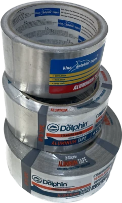 Aluminium Folie Klebeband Big Rolle Silber Selbst Klebend Isolierung - Bild 1 von 4