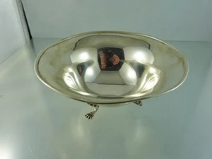 PLAIN ROLLED RIM PAW FEET STERLING CANDY BOWL BY BIRK'S ELLIS. - Picture 1 of 1