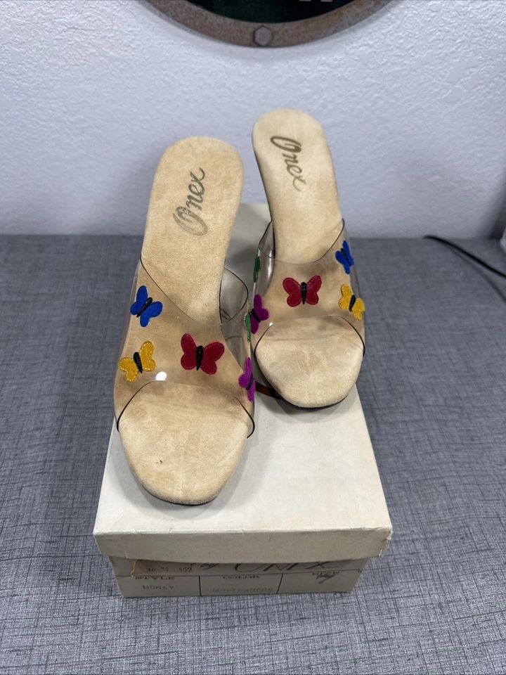 Tacones Multi Gamuza Vintage Onex Talla 7 Estilo Miel Foto 1 de 4