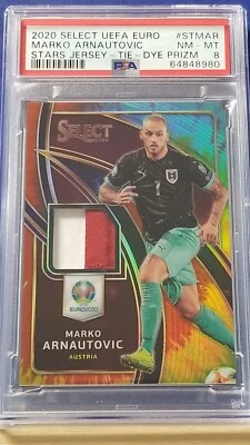 Marko Arnautovic - 2020 Select UEFA Euro Stars Jersey Tie-Dye Prizm  PSA 8 #1/25 - Image 1 of 2