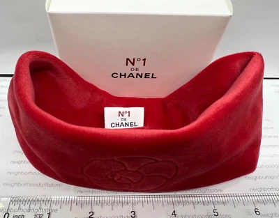 Chanel Nº 1 Suave Camelia Logo Banda para el Cabello Diadema Rojo Baño Spa Maquillaje COMO EN LA FOTO NUEVO Foto 1 de 4