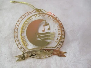 Vintage brass Christmas Ornament Andy Williams Moon River Theatre #30 - Picture 1 of 2
