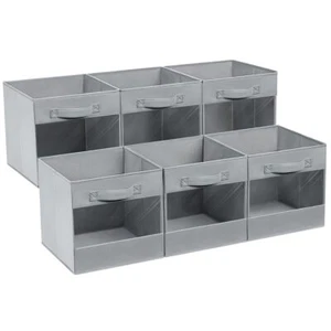 Storage Cubes 6 Pack Foldable Bins For Organization 11 Inch Cube Storage Bin Sto - Picture 1 of 7