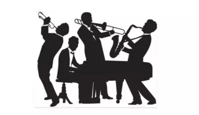 Jazz Band Insta-Mural  Complete Wall Decoration Band Scene 60" x 72" Plastic - Image 1 of 2