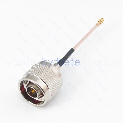 IPX IPX1 UFL U.FL to N Type male 90 degree angle RG178 pigtail Coax Cable 50 ohm - Image 1 of 4