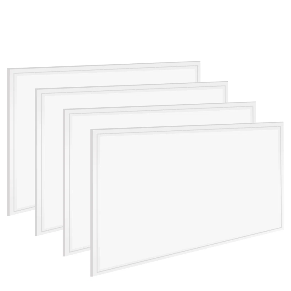 Paquete de 4 luces de panel LED 2x4 pies 7800 lúmenes 5000K luz diurna blanca 0-10V regulable Foto 1 de 4