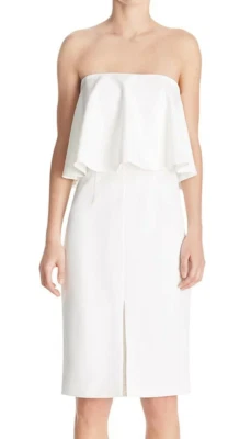 SEMILLA DE MOSTAZA ~ Vestido de Fiesta Vaina Popover Marfil de Gasa Sin Tirantes XS NUEVO $64 Foto 1 de 4