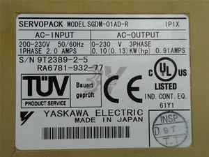 Servo Drive Plc Sgdm-01Ad-R #F21 usado 1 pieza - Imagen 1 de 4