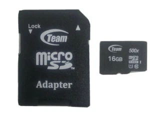 Micro SD HC SDHC Team Group 16GB classe 10 UHS-I TUSDH16GUHS03 Grade1 Adattatore - Foto 1 di 2