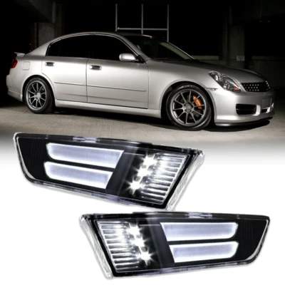 Luces LED laterales luces laterales aptas para Infiniti G35 2003 2004-2007 2 puertas cupé 3,5 l Foto 1 de 4