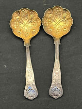 Kings Bon Bon Spoons by William Adams (pair)