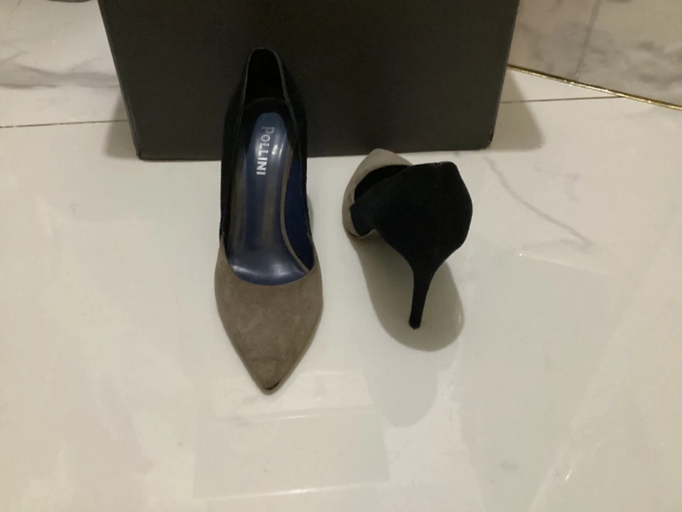 波利尼绒面革高跟鞋 7.5 码 — 第 1/4 张图片