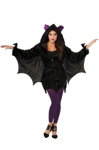 Brand New Hoodie Bat with Attached Wings Adult Costume - Picture 1 of 1
