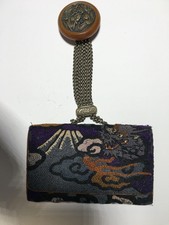 Antique Japanese Tobacco Pouch Dragon Netsuke