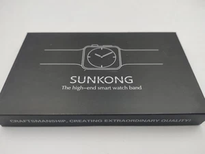 Sunkong Premium Apple Watch Armband Braun Leder - Bild 1 von 2