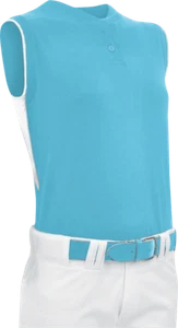 Marca Champro ~ Mujer Talla Grande ~ Sin Mangas ~ Jersey de lanzamiento rápido ~ Azul claro/Blanco - Imagen 1 de 2