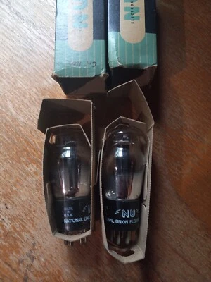 Par de tubos NOS tipo 2A5 National Union forma ST, mismo D/C, probados Foto 1 de 4
