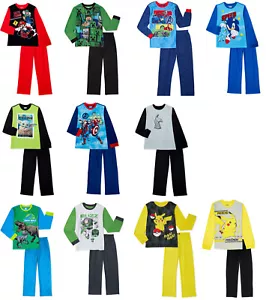 Boys Pajamas 2 Pc Fleece/Flannel Licensed Characters Pants Long Sleeves Kids Set - Picture 1 of 12