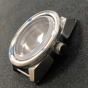 Kit de caja de reloj de cristal de zafiro con anillo de aluminio de 43 mm para movimiento de reloj NH35/NH36 - Imagen 1 de 18