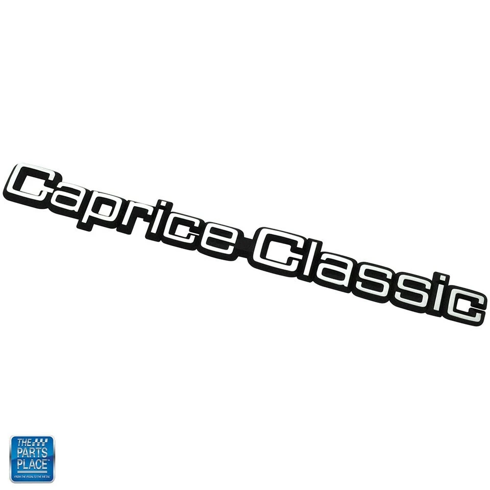 1986-90 Chevrolet Caprice Classic Trunk Lid Emblem Name Plate GM 20606499 Each - Image 1 of 1