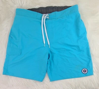 Vintage 90s Newport Blue Swim Trunks Shorts Lined Blue (L)  - Image 1 of 4