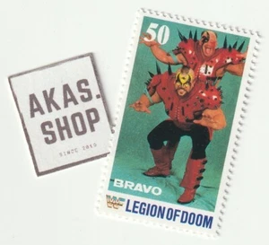 Legion of Doom 1991 BRAVO Star Stamp 50 ULTRA RARO Sello WWF Wrestling - Imagen 1 de 1